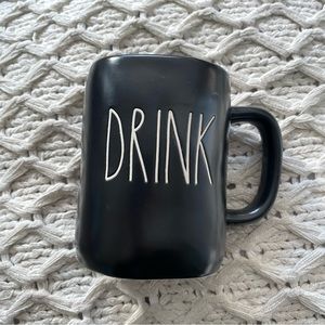 Rae Dunn Black DRINK mug